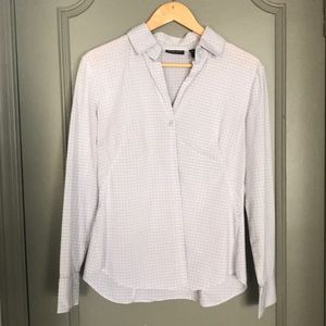 New York & Company - Checkered Button Up Top